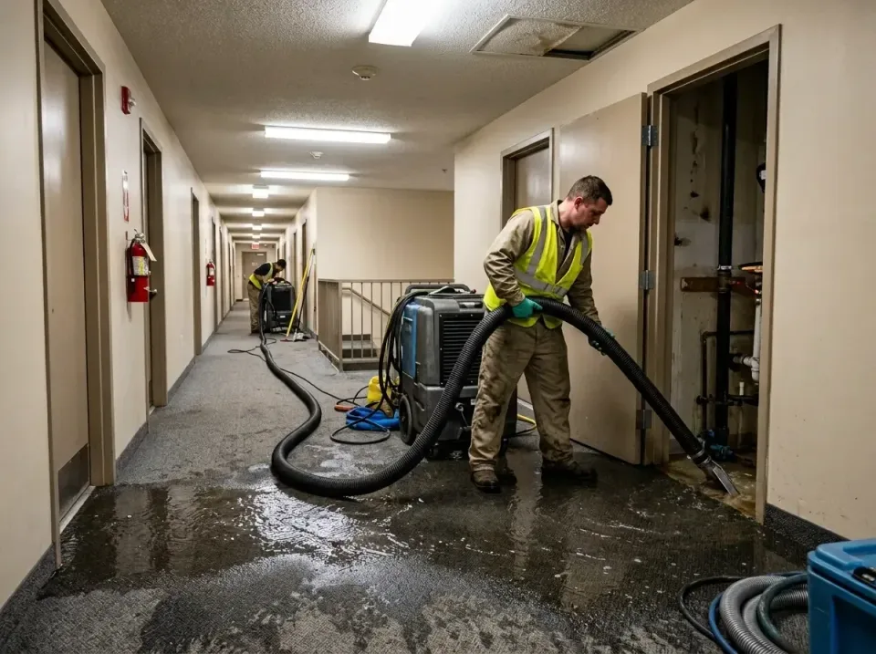 multi-unit-apartment-hallway-f-005 — frequently asked questions, Emergency Burst Pipe Water Extraction & Removal in West Car…